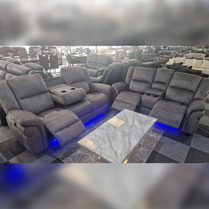 Berlin 3+2 electric recliner fabric sofa set
