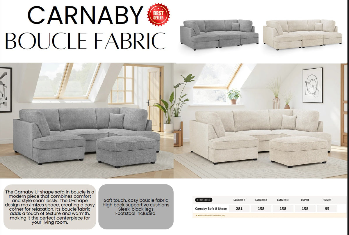 Carnaby Bouclé U Shape Corner BH