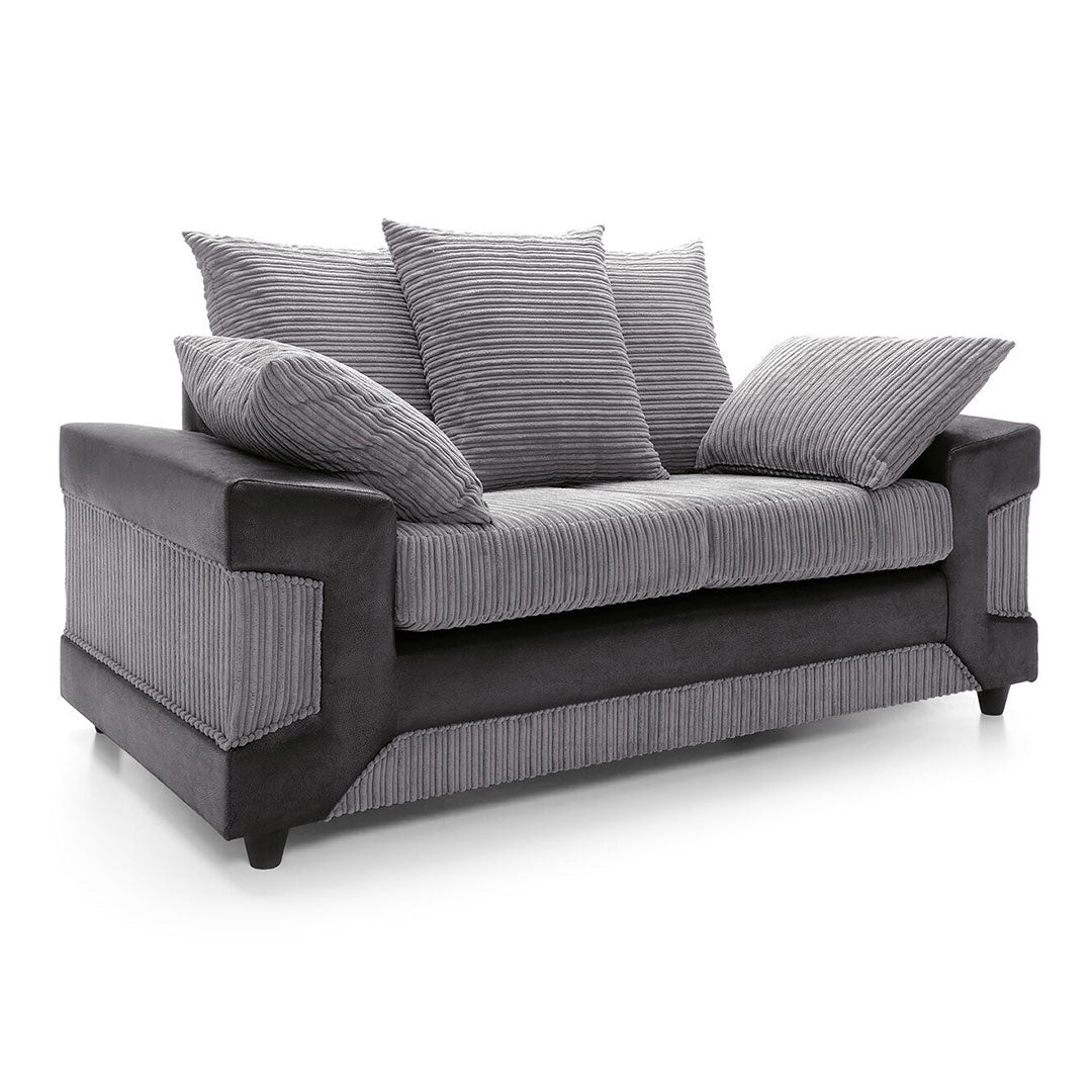 Dino grey and black 3+2 sofa set