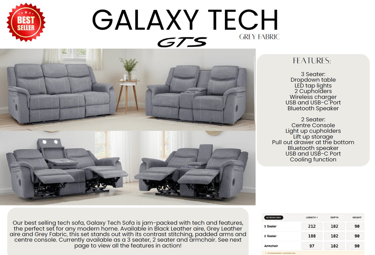 Galaxy Tech Electric Recliner Sofa Collection BH