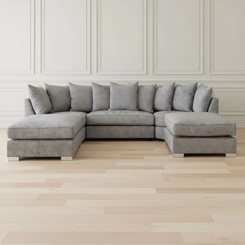 Moderna grey U shape sofa