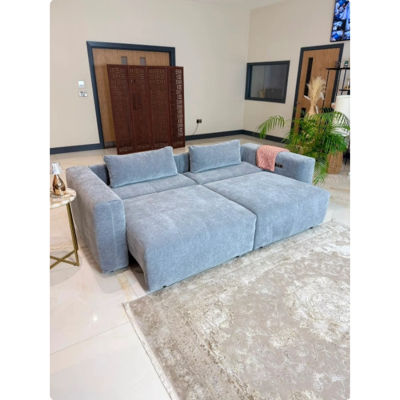 Prescott Grey Electric Sofabed BH extended view