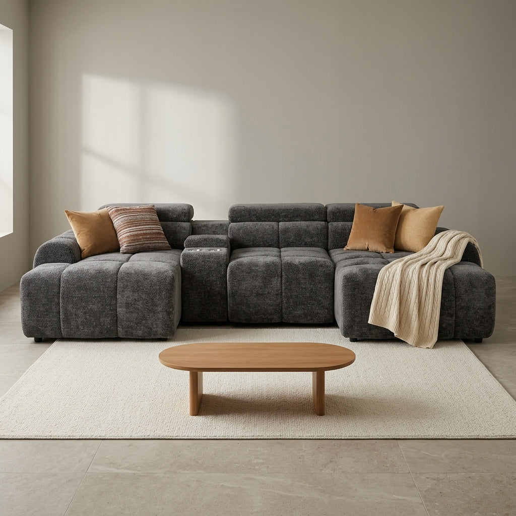 Vermont Electric Corner Recliner BH - Dark Grey