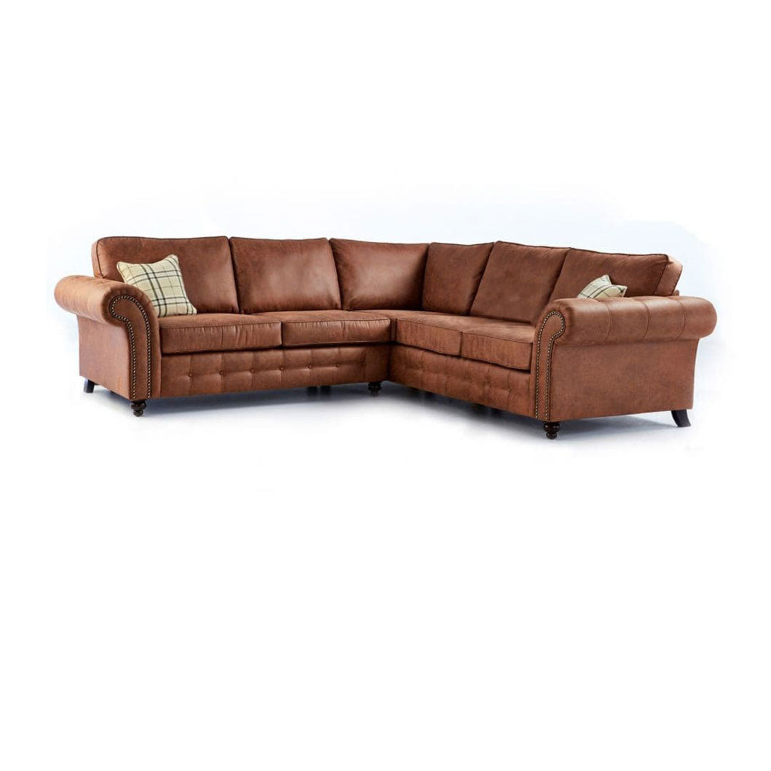 Oakland leather corner sofa
