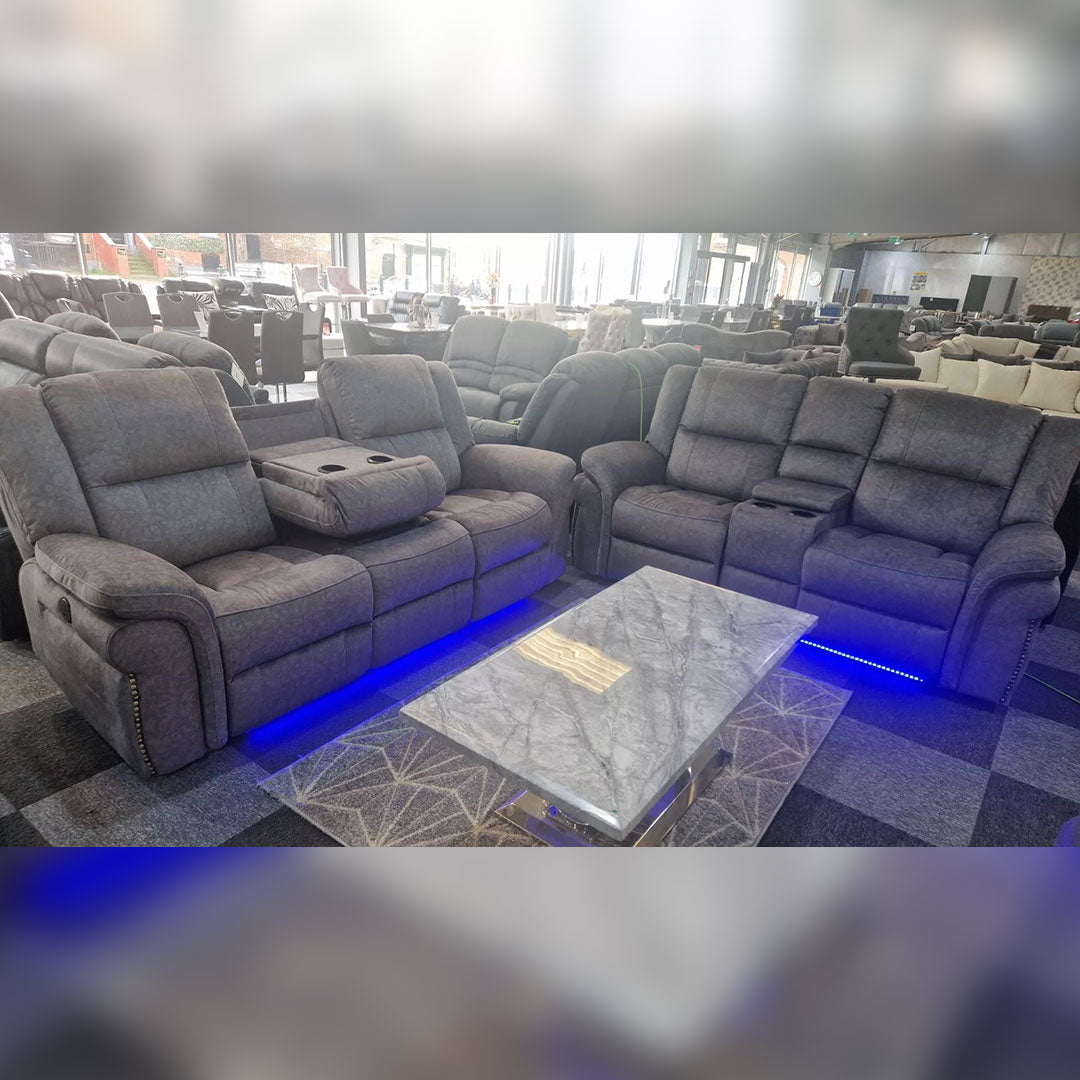 Berlin 3+2 electric recliner fabric sofa set