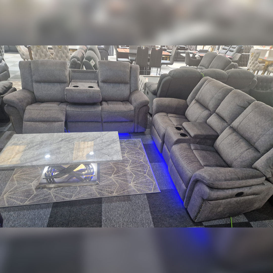 Berlin 3+2 electric recliner fabric sofa set