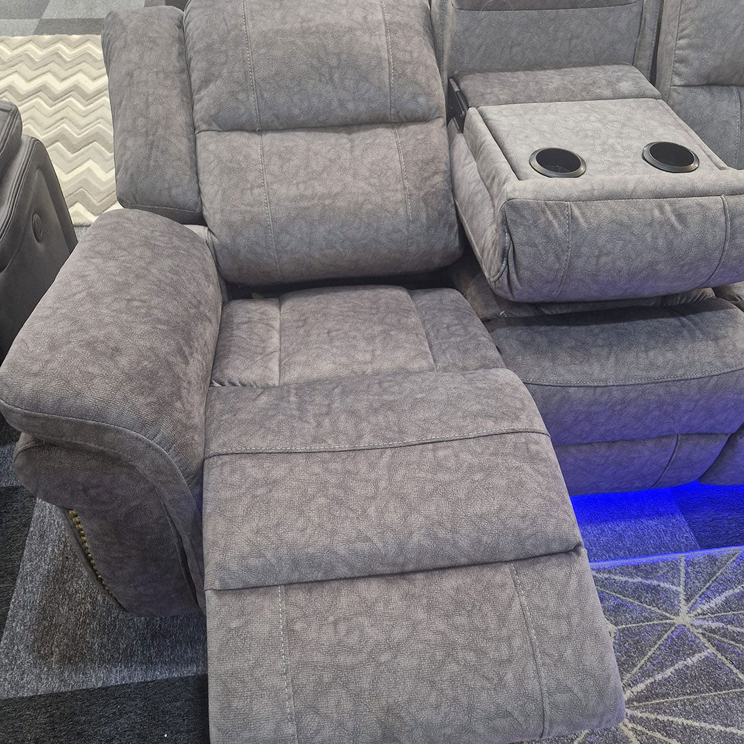 Berlin 3+2 electric recliner fabric sofa set