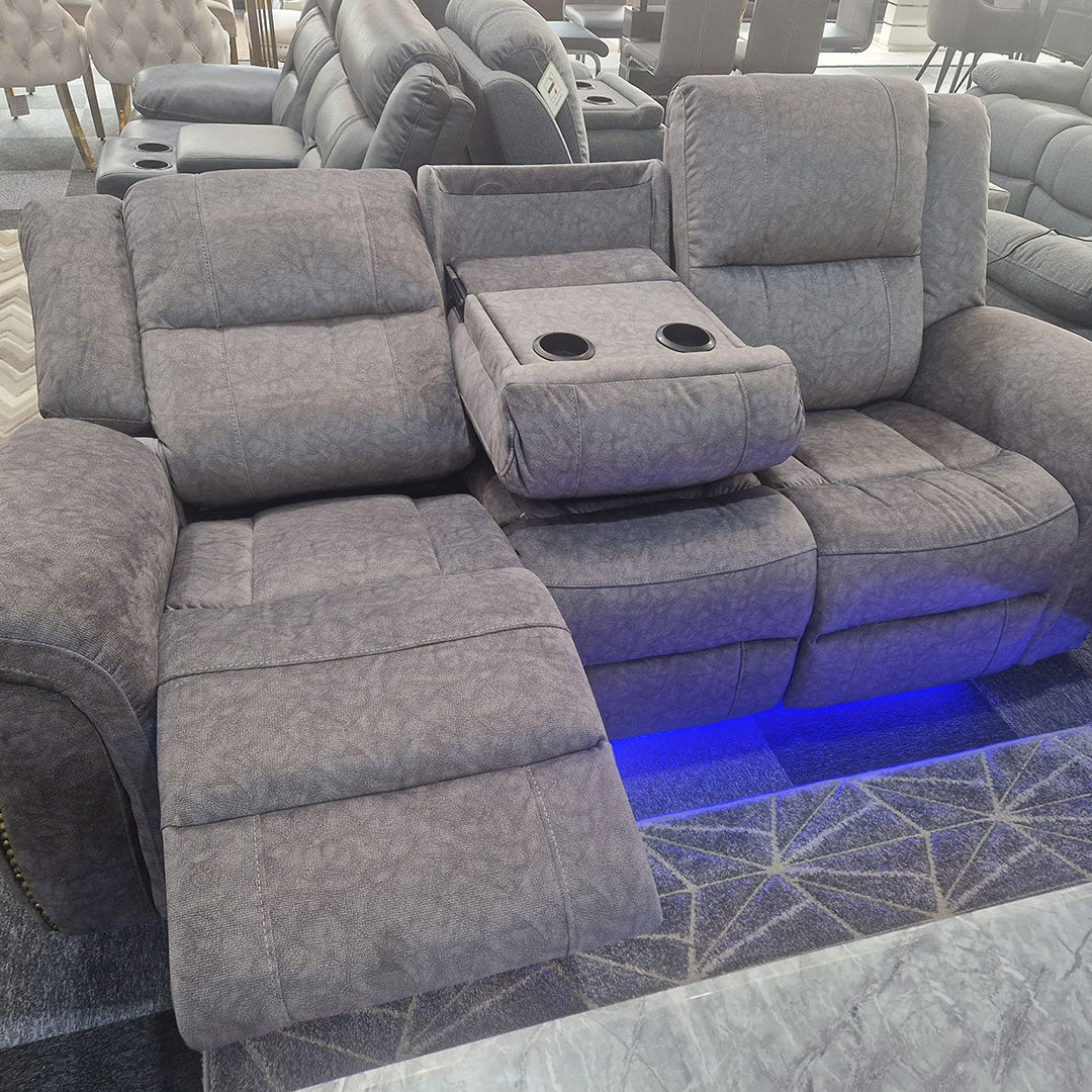 Berlin 3+2 electric recliner fabric sofa set