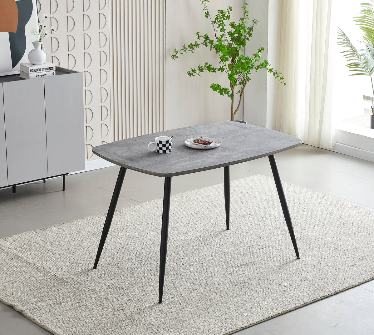 Boston grey dining table 120cm