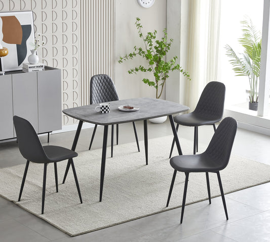 Boston 120cm dining table set with 4 chairs