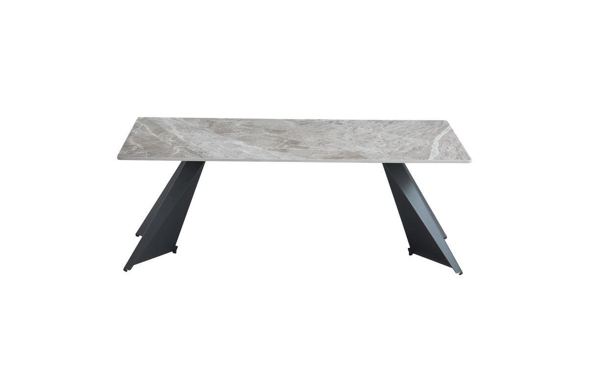 Chicago 180cm to 260cm grey ceramic dining table