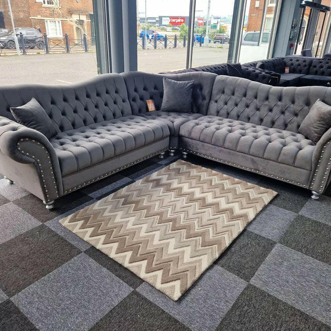 Cleveland grey Chesterfield corner sofa