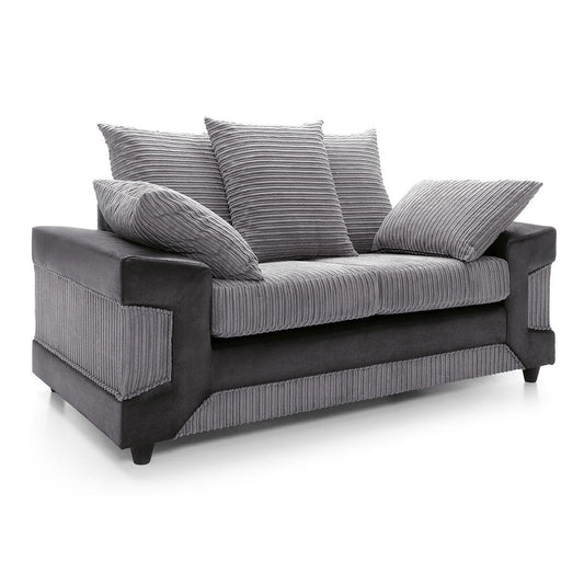 Dino grey and black 3+2 sofa set