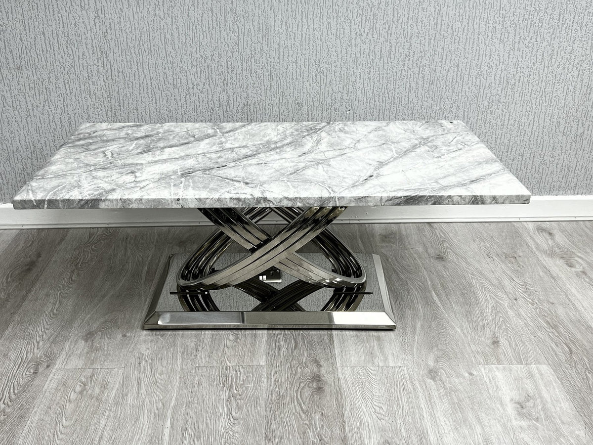 Elina Grey and Silver marble coffee table