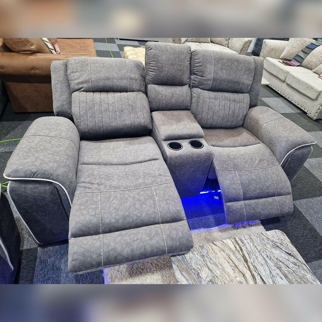 Hannah 3+2 electric recliner micro fibre fabric sofa set