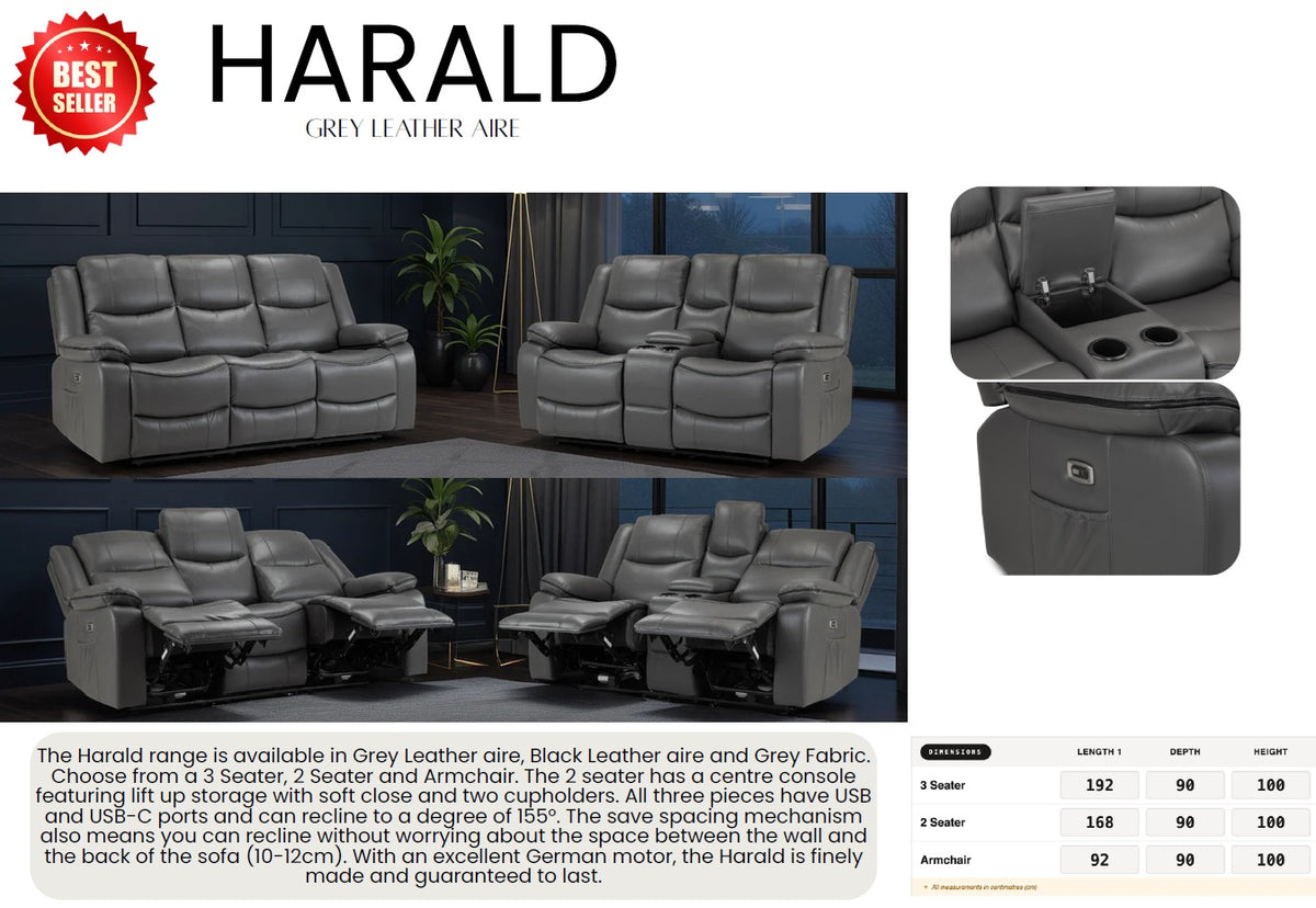 Harald Electric Recliner Sofa Collection BH