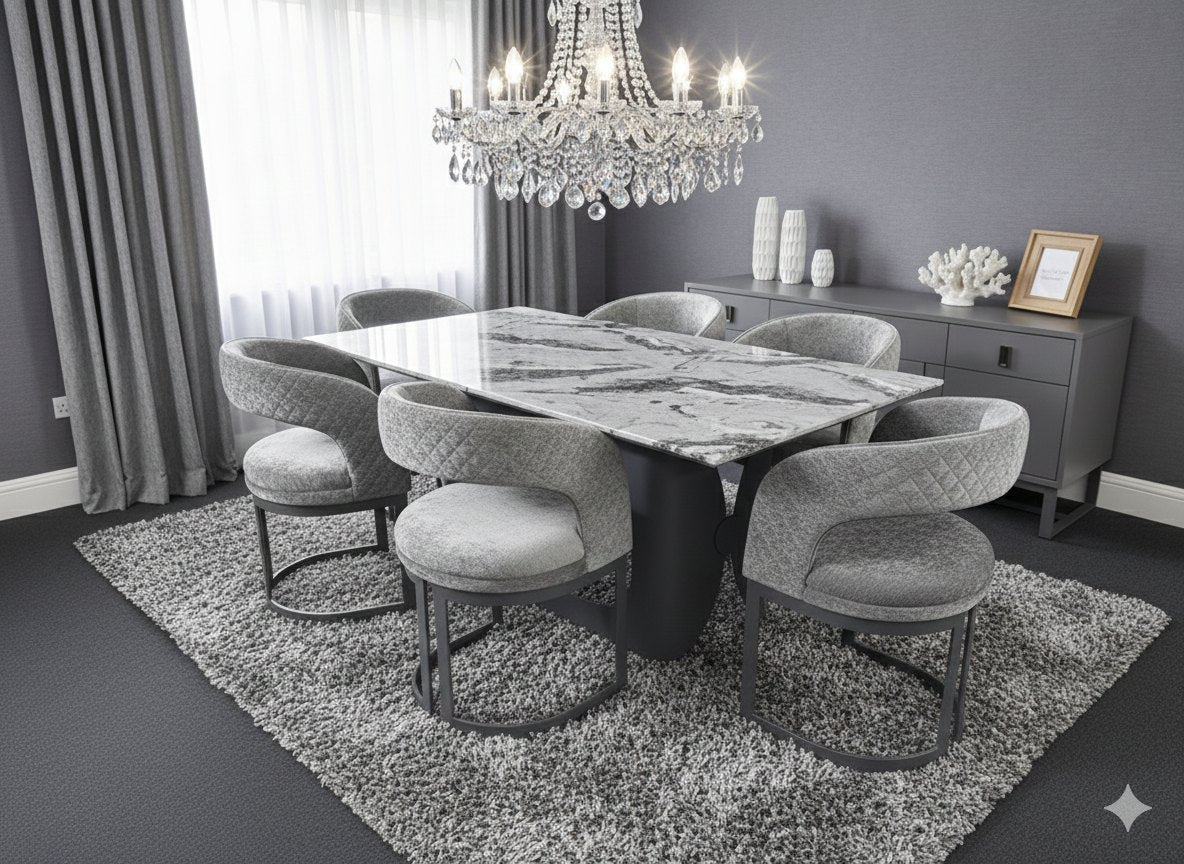 Lina dining table angle view