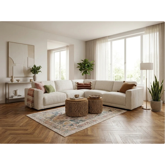 Marlow Beige Large Corner Sofa BH