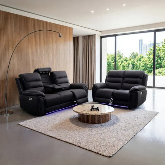 Milano 3+2 fabric electric recliner sofa set