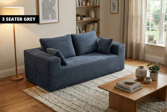 Monaco grey compressed sofa in a box