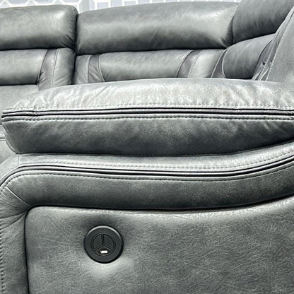 Nova electric recliner leather corner sofa