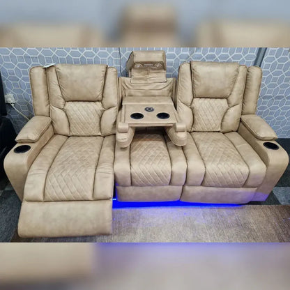 Orlando 3+2 leather electric recliner sofa set