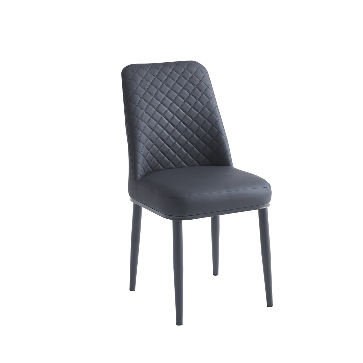 Oxford black PU dining chair