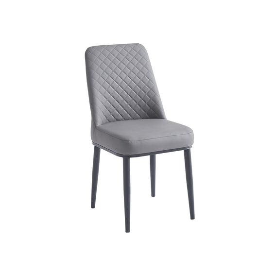 Oxford grey PU dining chair