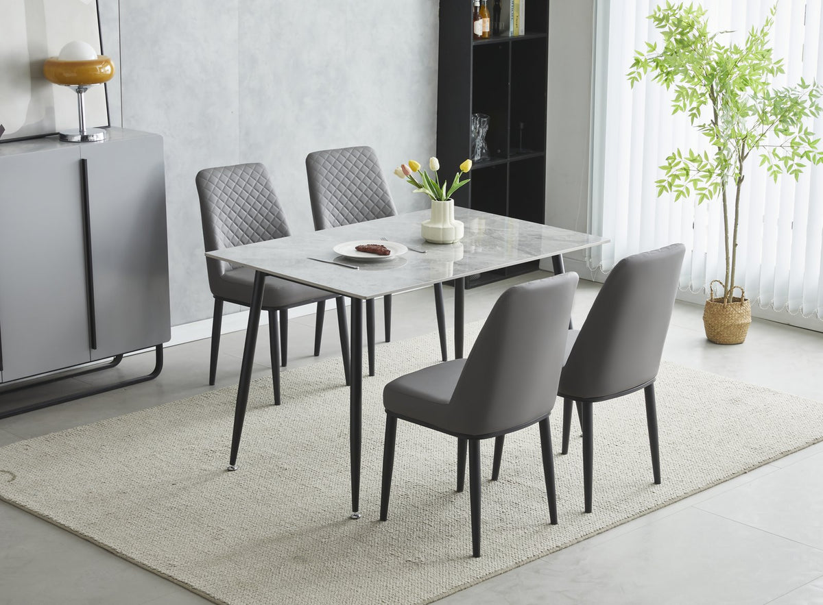 Oxford grey dining table set with chairs