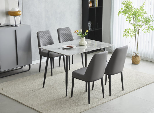 Oxford grey dining table set with chairs