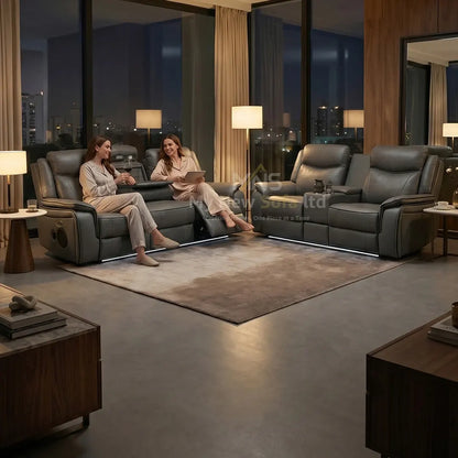 Parada 3+2 electric recliner leather sofa set