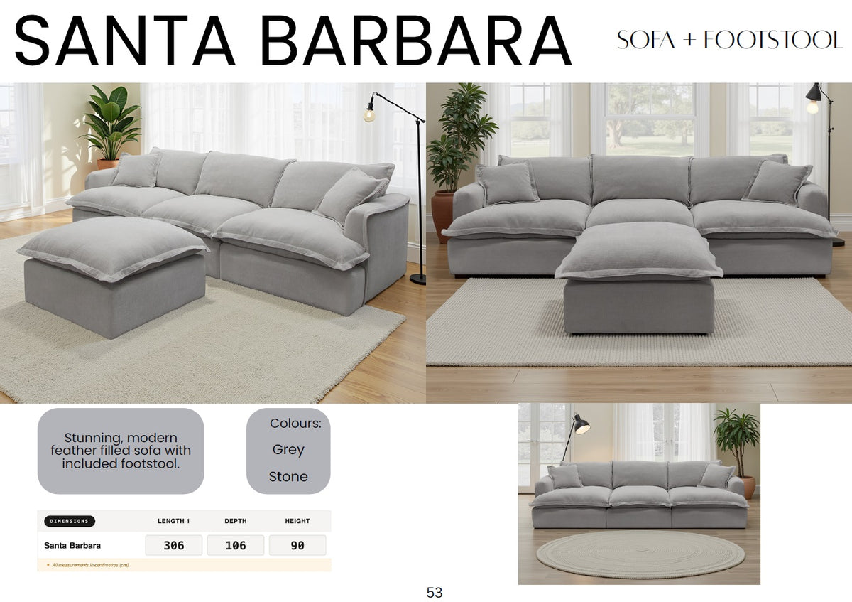 Santa Barbara Sofa & Footstool BH