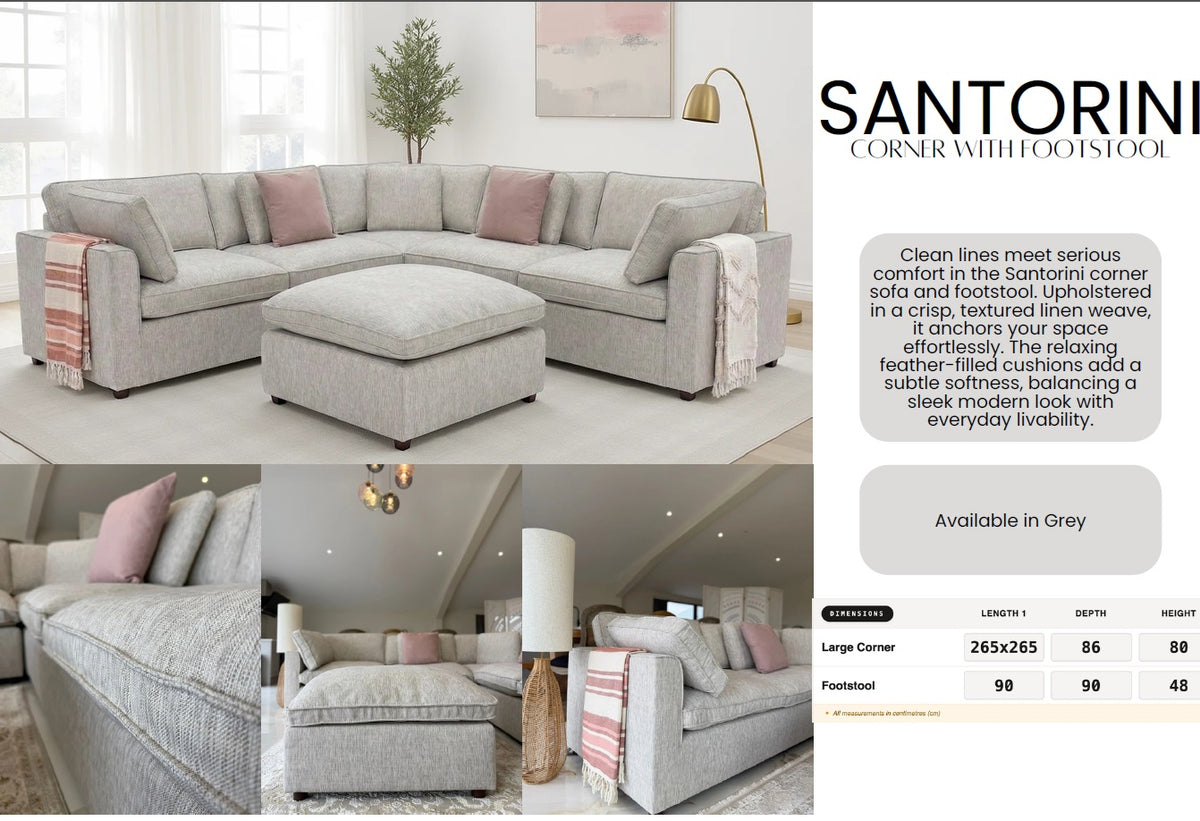 Santorini Corner with Footstool BH
