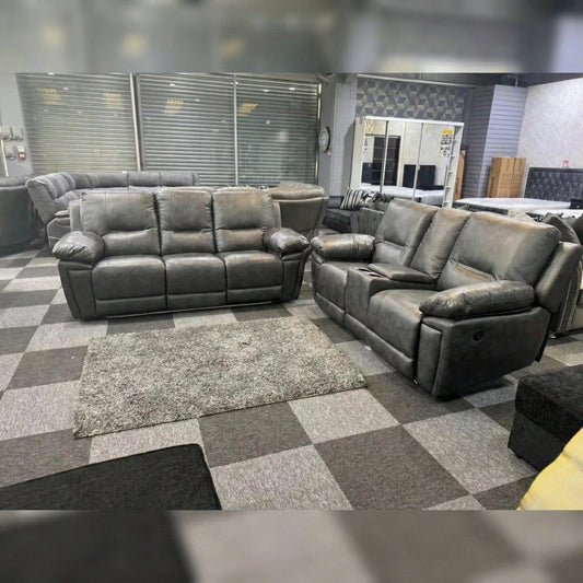 Sara 3+2 electric recliner leather sofa set