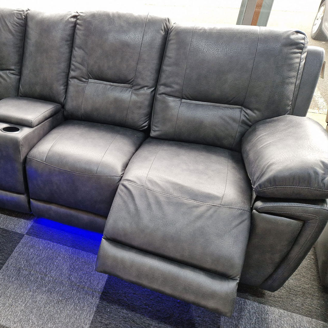 Sara Corner electric recliner leather sofa