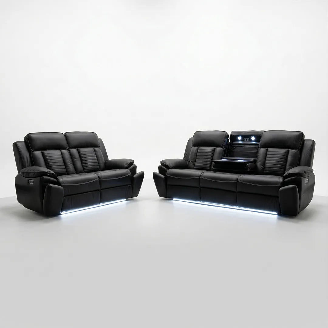 Sevilla 3+2 electric leather recliner sofa set