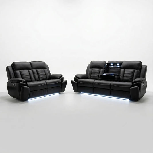 Sevilla 3+2 electric leather recliner sofa set