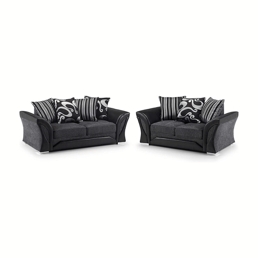 Shannon grey and black 3+2 sofa set