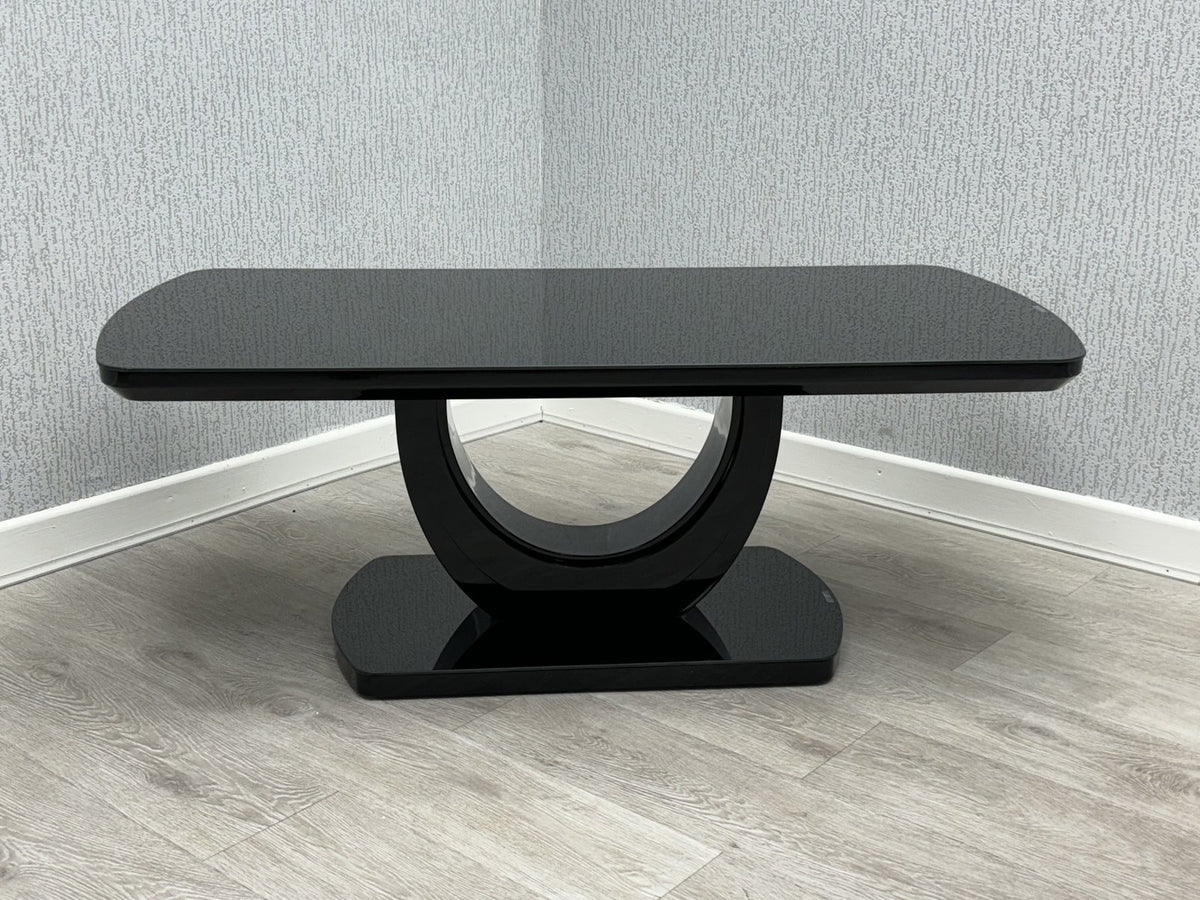 Texas black glass coffee table