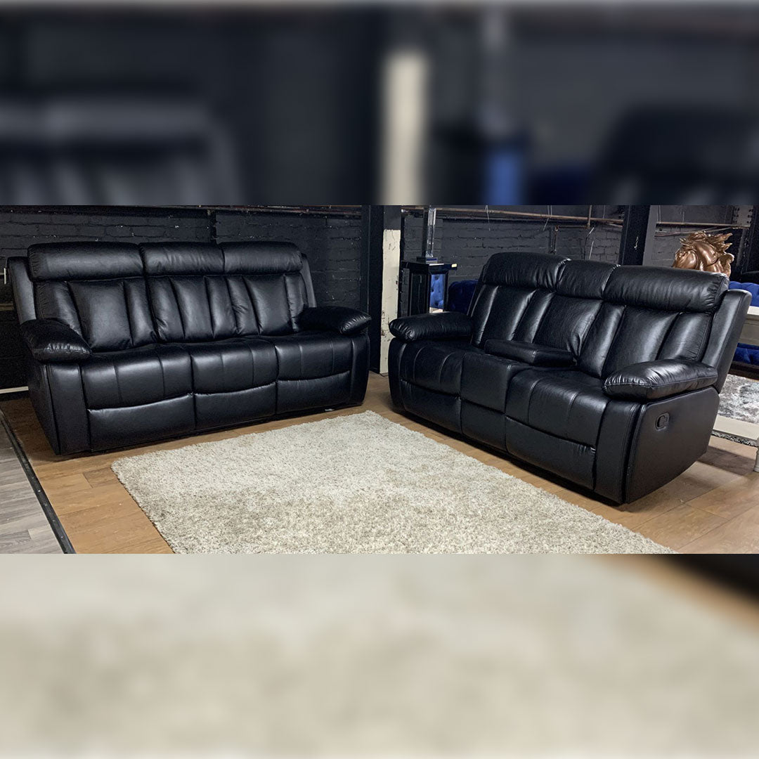 Vancouver 3+2 leather recliner sofa set
