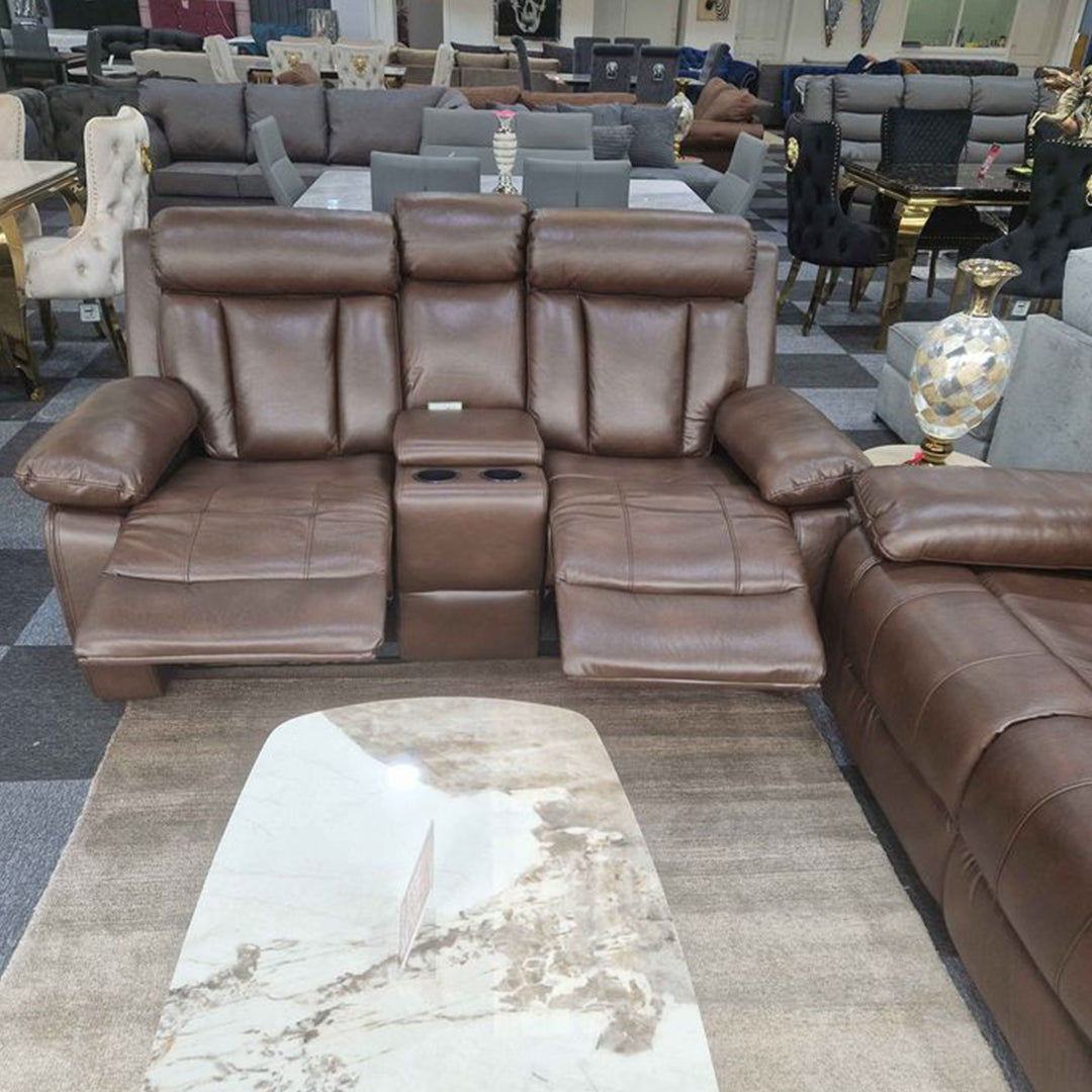 Vancouver 3+2 leather recliner sofa set