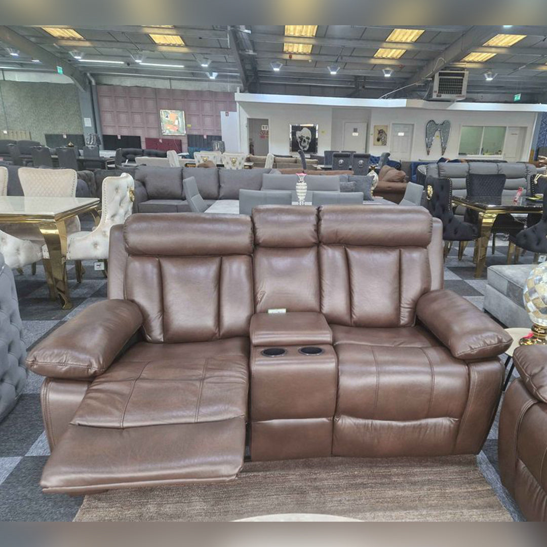 Vancouver 3+2 leather recliner sofa set